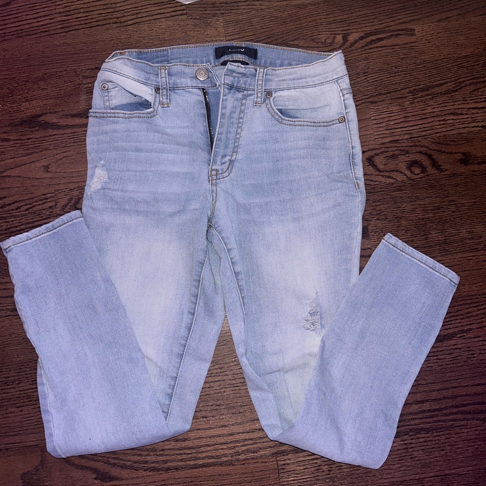 Aero light wash high rise jeans
